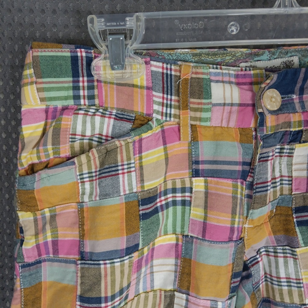 Duck Head Patchwork Plaid Shorts Women's Size 1 100% Cotton Made in India - Picture 9 of 12